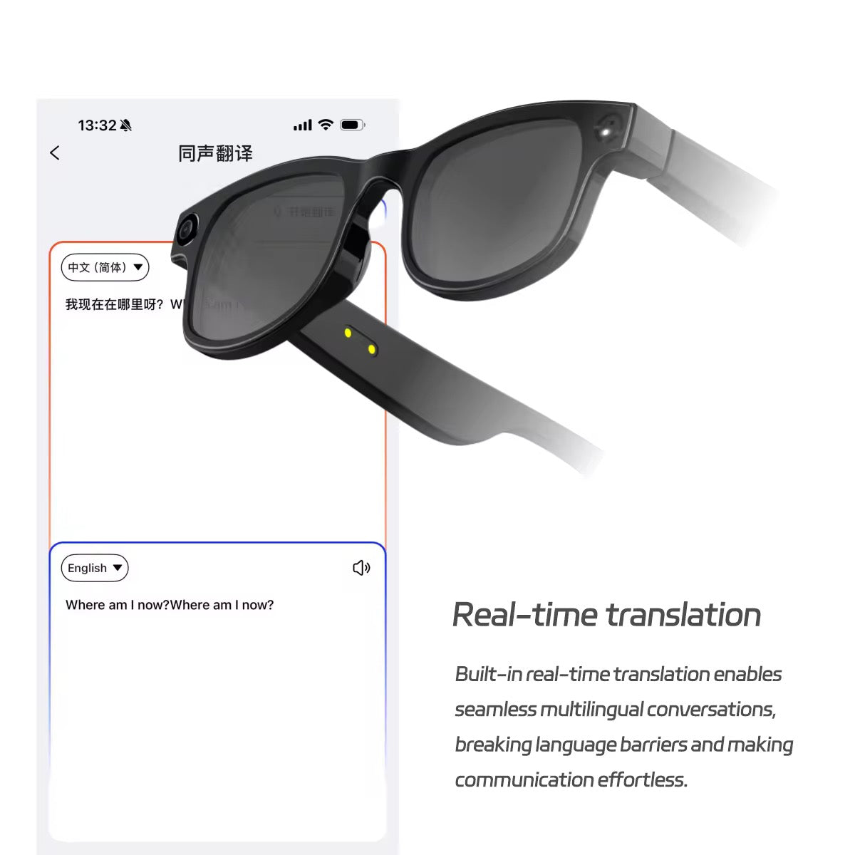 Smart AI Glasses for Photos, Videos & Calls
