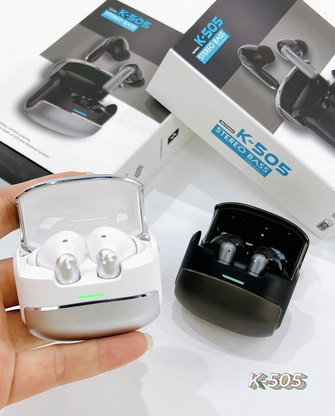 K505 Hot-selling True Zinc Alloy Wireless Stereo Original Earphone TWS Earbuds Wireless Earphone Gaming In-Ear Headphones