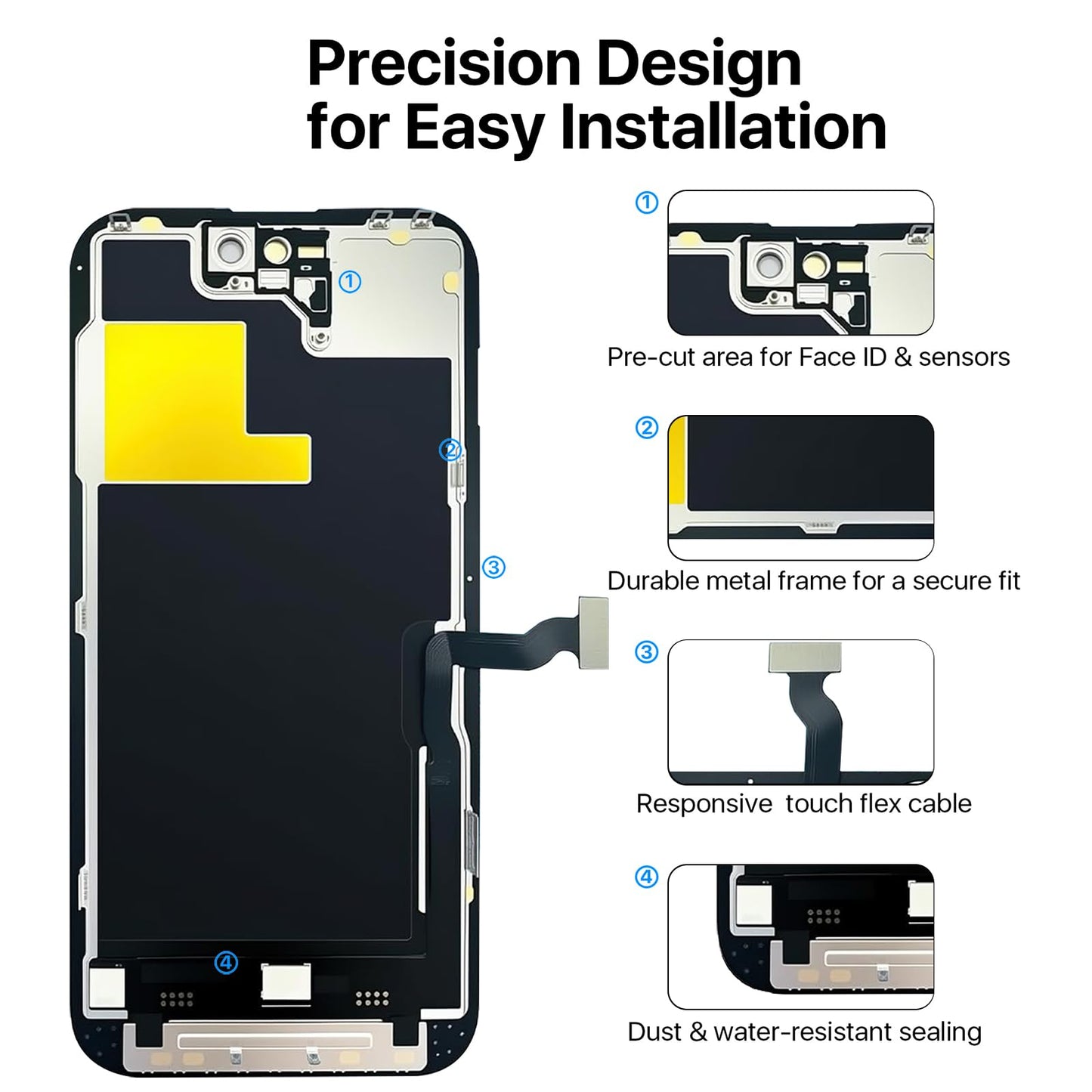 DD Soft OLED Display for iPhone 14 Pro – High Resolution Screen Replacement with Fast Touch Response