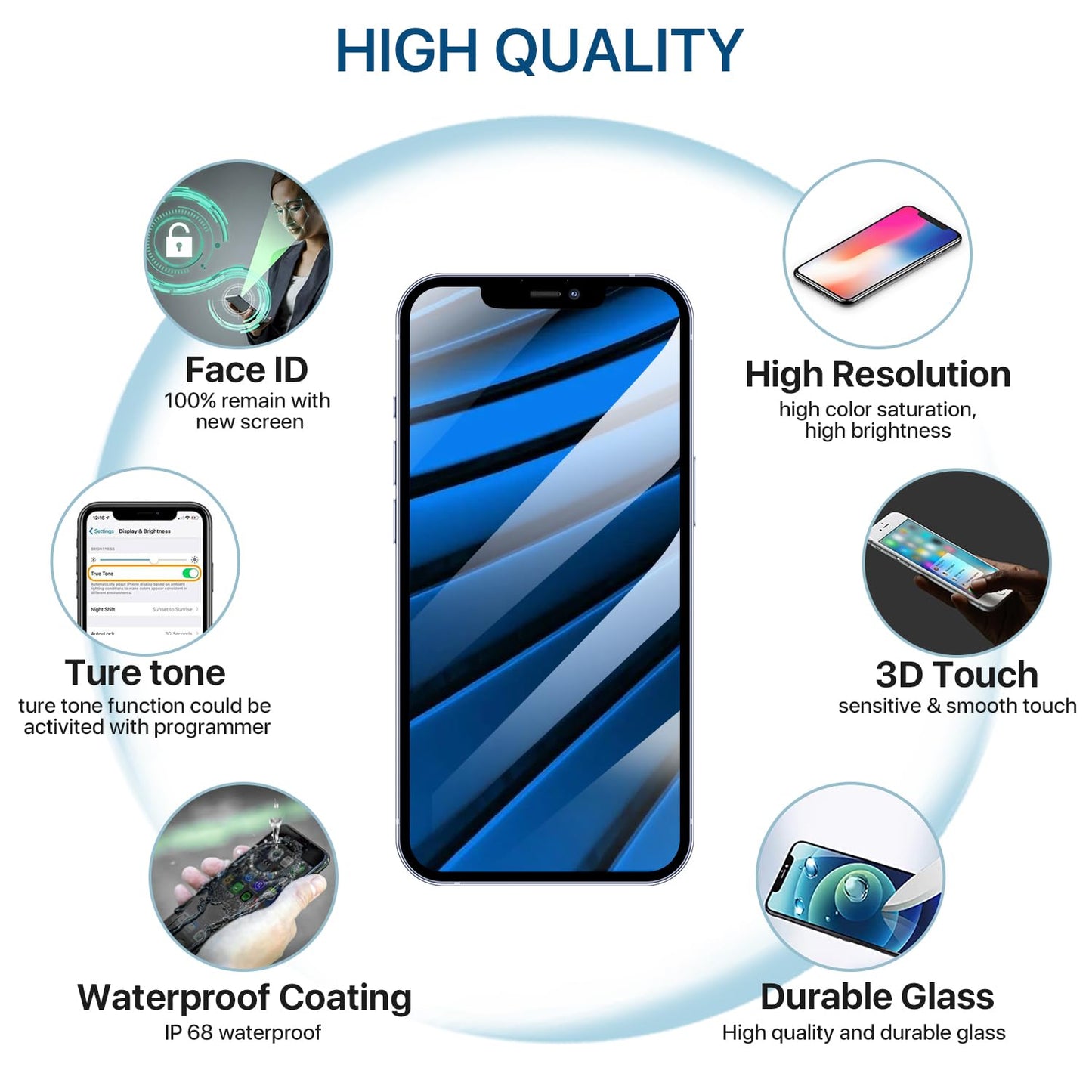 DD Soft OLED Display for iPhone 14 Pro – High Resolution Screen Replacement with Fast Touch Response