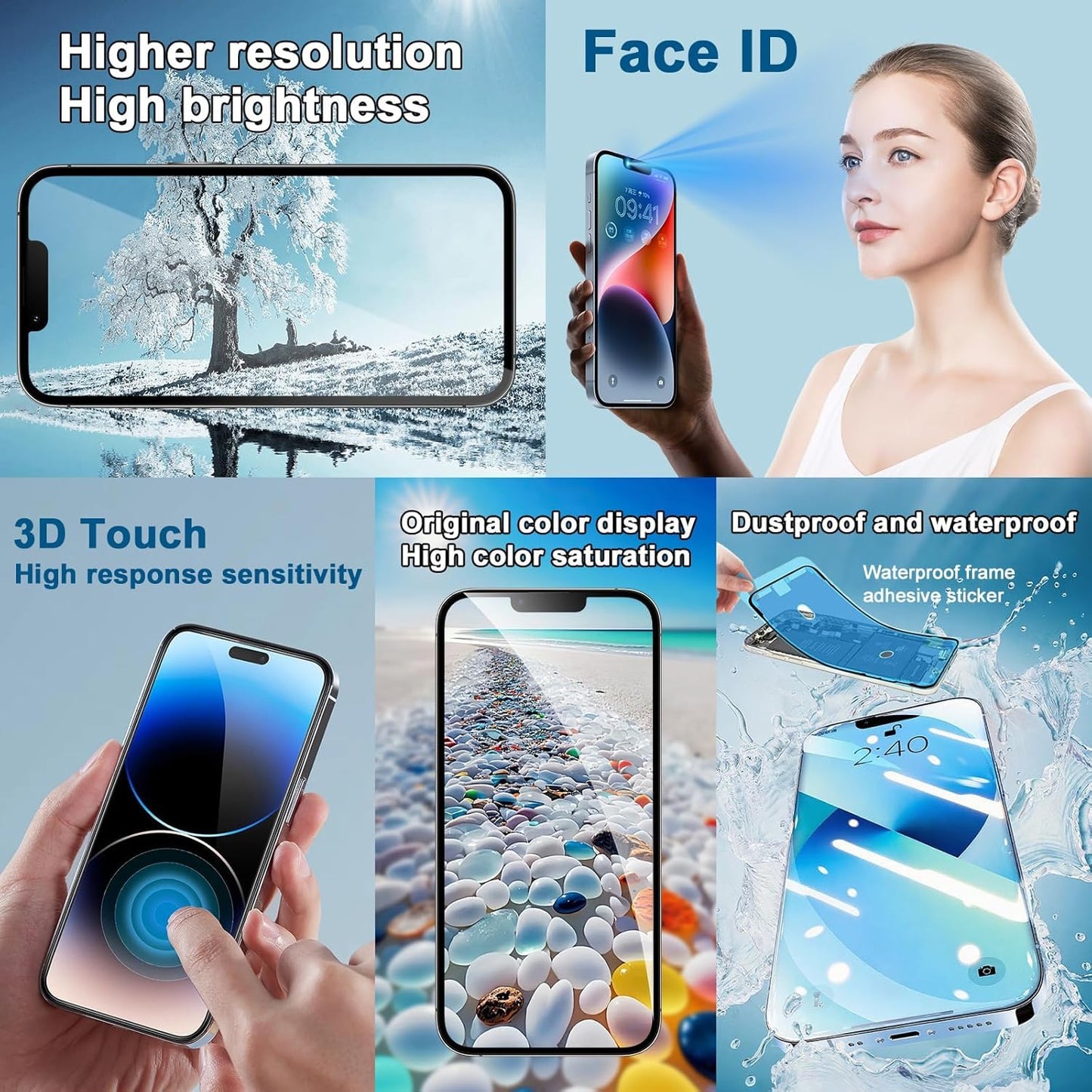 DD Soft OLED Display for iPhone 14 Pro Max – High Resolution Screen Replacement with Fast Touch Response