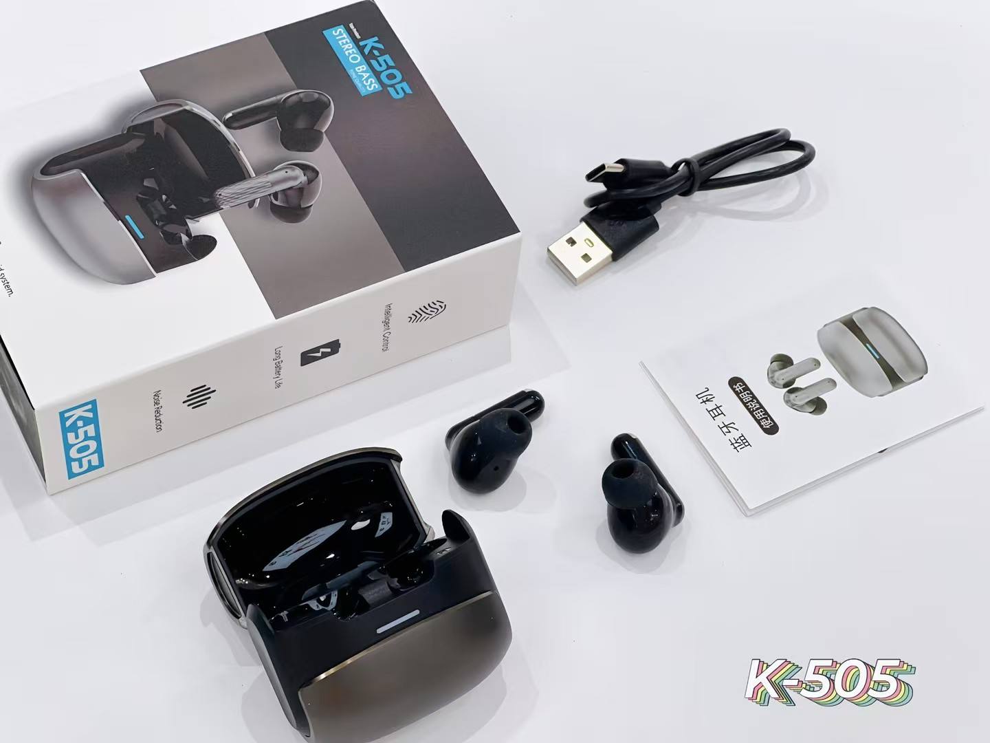 K505 Hot-selling True Zinc Alloy Wireless Stereo Original Earphone