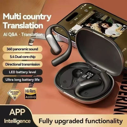 AI Translation Wireless Earbuds | Hi-Res Audio & Smart App Control