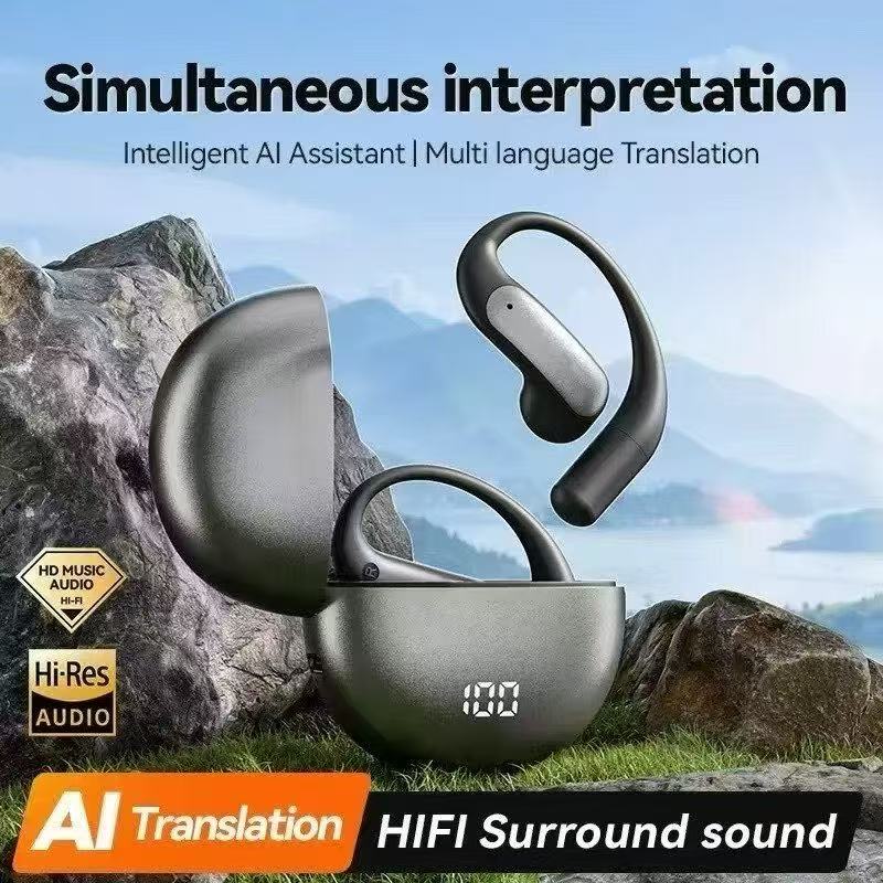 OpenWearable AI Translation Earphones – True Wireless Bluetooth 5.4