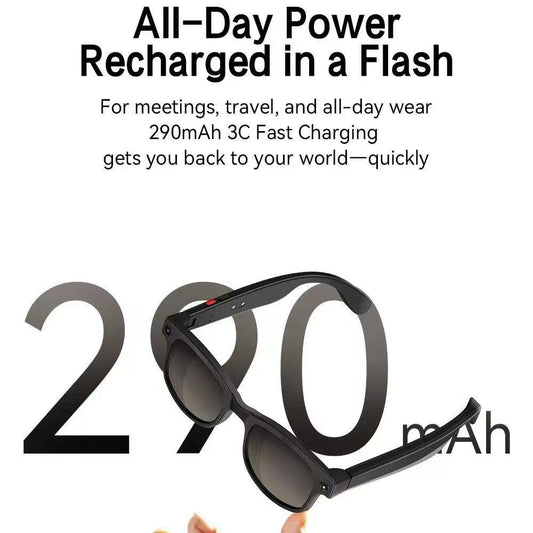 Smart AI Glasses for Photos, Videos & Calls