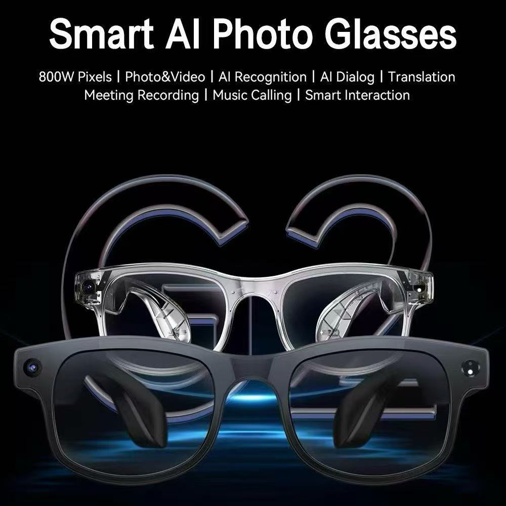 Smart AI Glasses for Photos, Videos & Calls
